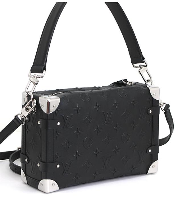 Louis Vuitton Side Trunk Shoulder Bag Monogram Black