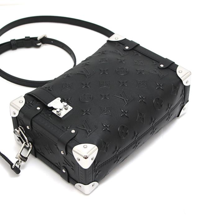 Louis Vuitton Side Trunk Shoulder Bag Monogram Black