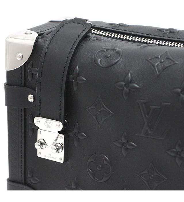 Louis Vuitton Side Trunk Shoulder Bag Monogram Black