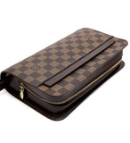 Louis Vuitton Damier Saint Louis Clutch Bag Brown