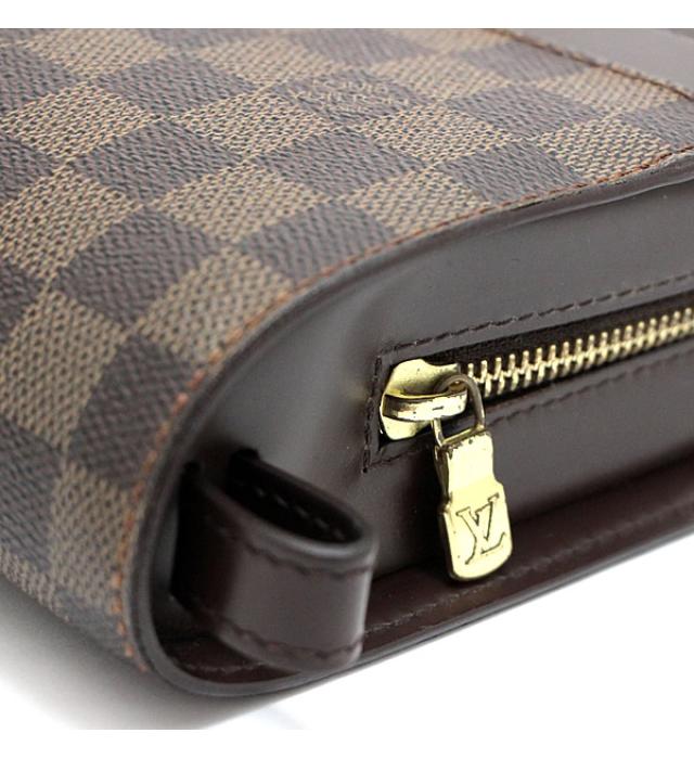 Louis Vuitton Damier Saint Louis Clutch Bag Brown