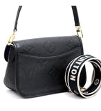 Louis Vuitton Diane 2way Shoulder Bag Monogram Implant Black
