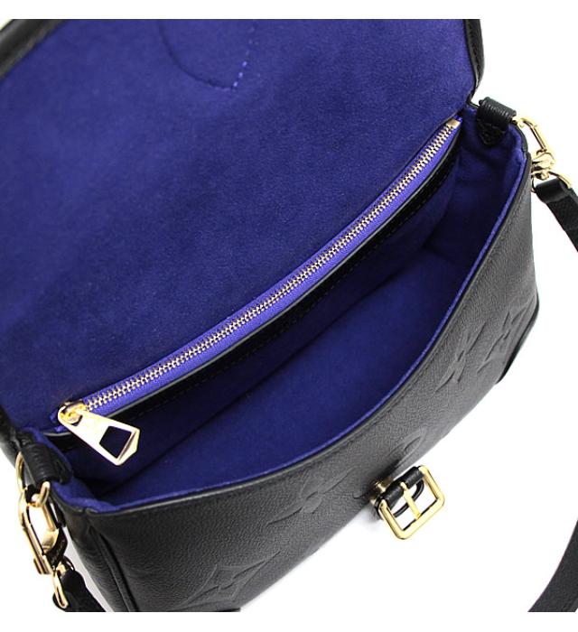 Louis Vuitton Diane 2way Shoulder Bag Monogram Implant Black