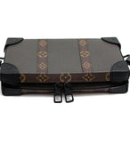 Louis Vuitton Soft Trunk Shoulder Bag Wallet Taiga Monogram
