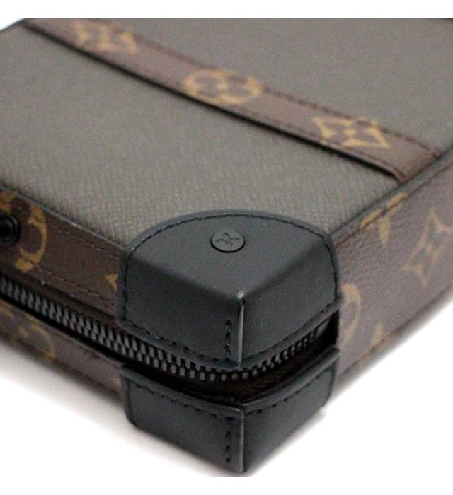 Louis Vuitton Soft Trunk Shoulder Bag Wallet Taiga Monogram