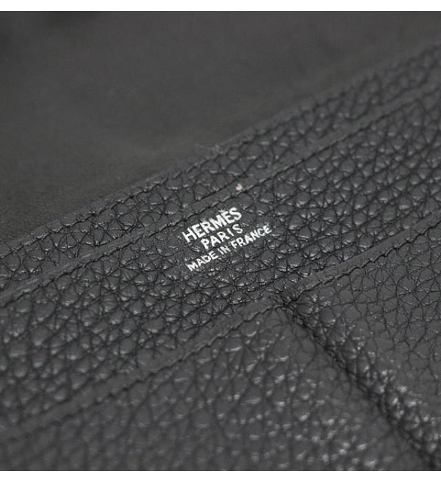 Hermes Dogon GM Long Wallet Taurillon Clemence Black