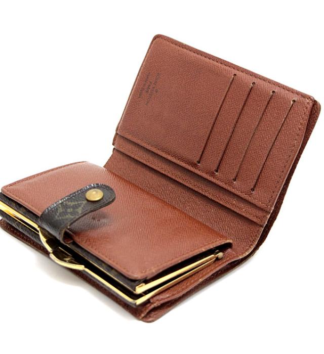 Louis Vuitton Portefeuille Vienois Clasp Wallet Monogram Brown