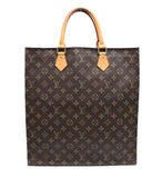 Louis Vuitton Monogram Sac Plat PM Tote Bag Brown