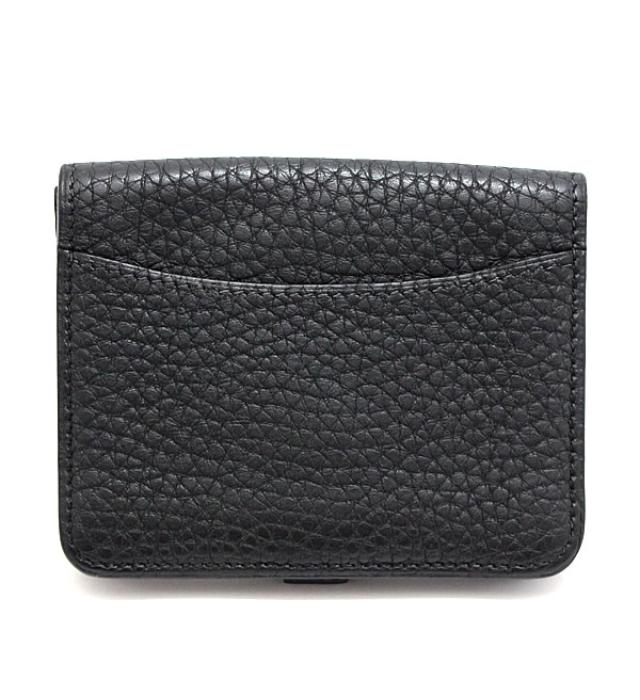 Hermes Dogon Card Case Taurillon Clemence Black □k Engraved