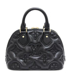 Louis Vuitton Alma BB 2way Handbag Leather Black