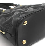 Louis Vuitton Alma BB 2way Handbag Leather Black