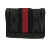 BALENCIAGA Bifold Wallet 680385 2103X 1000 GG canvas x calf leather black BB GG canvas Gucci The Hacker Project Compact Wallet unisex(Unisex)