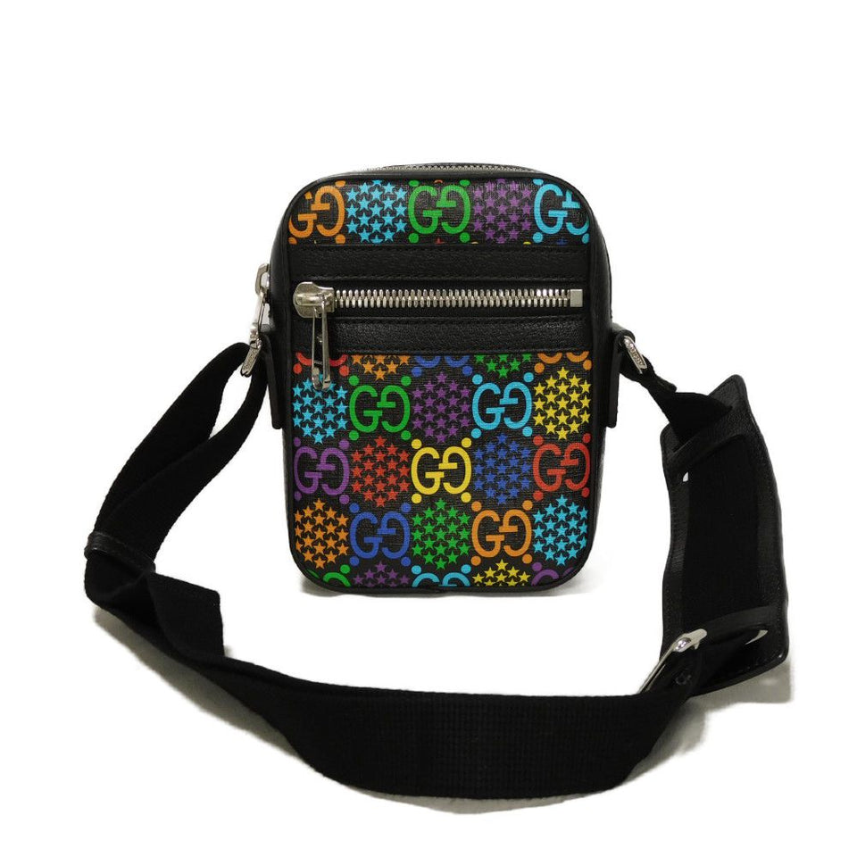 Gucci Shoulder Bag 598103 H20AN 1058 GG psychedelic canvas x calf leather (embossed) multicolor GG psychedelic Mini messenger bag