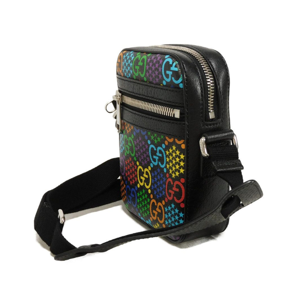 Gucci Shoulder Bag 598103 H20AN 1058 GG psychedelic canvas x calf leather (embossed) multicolor GG psychedelic Mini messenger bag