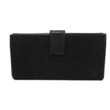 Gucci Long Wallet Purse 137374 GG canvas x calf leather black Long flap wallet GG canvas Bamboo Turnlock Continental Wallet unisex(Unisex)