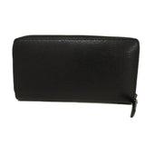 Gucci Long Wallet Purse 435298 DJ21T 1060 Calf leather (embossed) black Web Sherry Zip Around Logo embossing Agora Zip Around Wallet mens