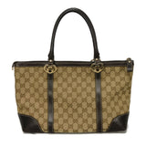 Gucci Tote Bag 257069 GG canvas x calf leather beige GG canvas Lovely Heart Tote