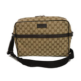 Gucci Shoulder Bag 449173 KY9KN 9886 GG canvas x calf leather beige Logo embossing GG canvas messenger bag