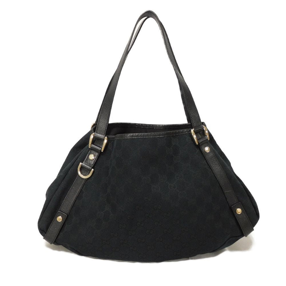 Gucci Tote Bag 130736 GG canvas x calf leather black GG canvas Abby Tote