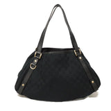 Gucci Tote Bag 130736 GG canvas x calf leather black GG canvas Abby Tote