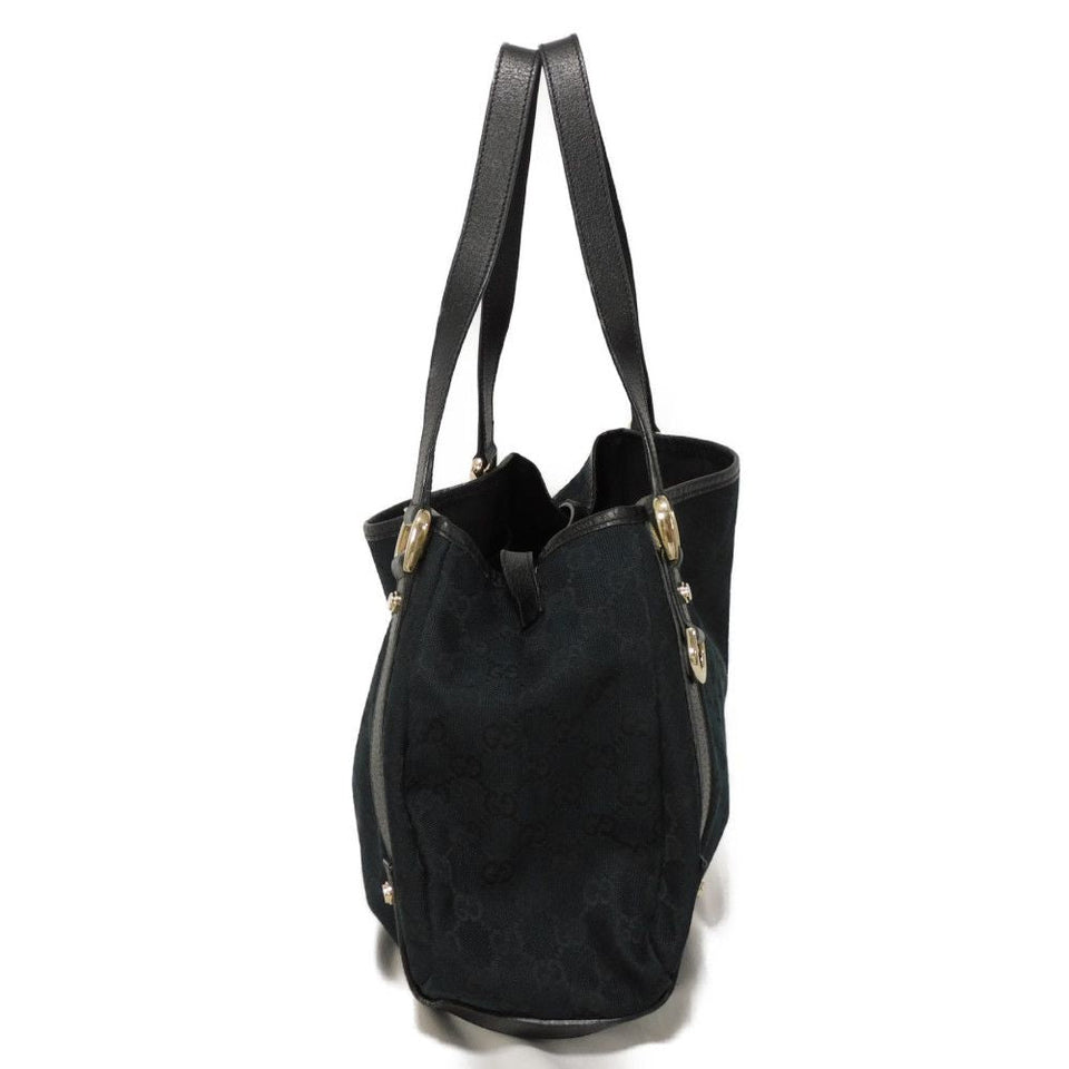 Gucci Tote Bag 130736 GG canvas x calf leather black GG canvas Abby Tote