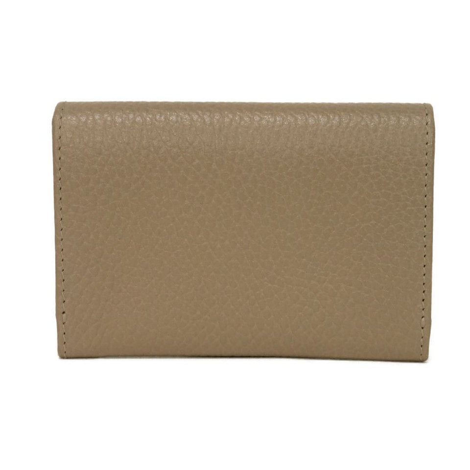 Gucci Card Case 739525 CAO2G 1544 Calf leather (embossed) Taupe Current pink beige pass case in good condition GG Marmont Double G Bicolor Card Holder Women