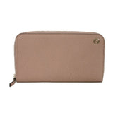 Gucci Long Wallet Purse 449347 CAO0G 5806 Calf leather (embossed) Soft pink Interlocking G Double G zip around wallet
