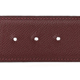 Hermes Epsom Box 42mm Belt Strap 95 38 Black Rouge Grenat