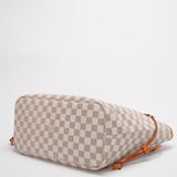 Louis Vuitton MM Damier Azur Beige Tote Bag with Removable Pouch
