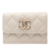 Chanel Coco Mark Matelassé Caviar Skin Trifold Wallet