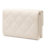 Chanel Coco Mark Matelassé Caviar Skin Trifold Wallet