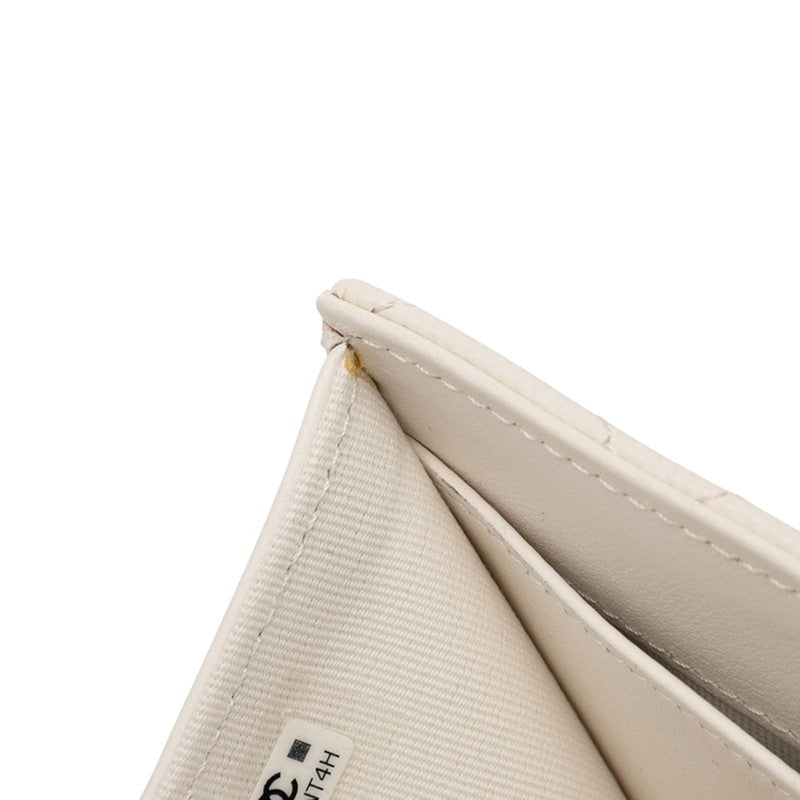 Chanel Coco Mark Matelassé Caviar Skin Trifold Wallet