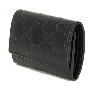 Gucci Key case Key holder  138093 Calf leather black GG Shima Guccissima 6-ring keychain