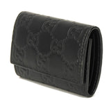 Gucci Key case Key holder  138093 Calf leather black GG Shima Guccissima 6-ring keychain