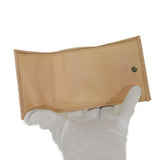 Gucci Tri-fold wallet 735212 Textured leather pink beige GG Marmont Double G Compact Wallet