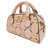 Gucci Handbag 724606 AABUY 8442 Calf leather Light pink GG Offdia Animal Print Mini Bag