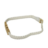 Gucci Necklace 684630 IAAA1 8078 Calf leather white Logo metal logo INTRECCIATO choker