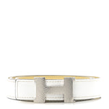 Hermes Swift Epsom 24mm Mini Martelee Constance Belt 90 Jaune Poussin White