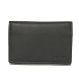 Gucci Card Case 818956 AAEQ8 1000 Smooth calf leather x GG Supreme canvas (polyurethane finish) black GG Supreme GG Emblem Card Holder