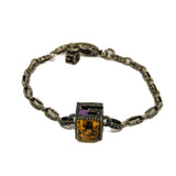 Gucci bracelet 550888 J7863 8192 Ag925 Silver (smoked) Arabesque G Cube Crystal