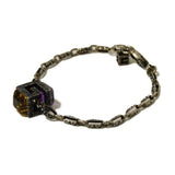 Gucci bracelet 550888 J7863 8192 Ag925 Silver (smoked) Arabesque G Cube Crystal
