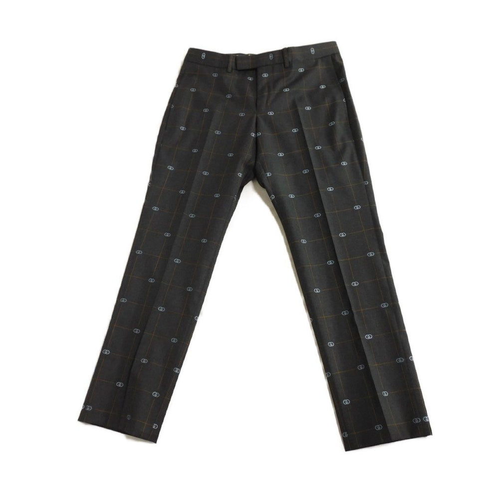 Gucci setup 612839 444307 wool gray DIY Interlocking G suit jacket and pants Upper 7-44C/Lower 7-42R
