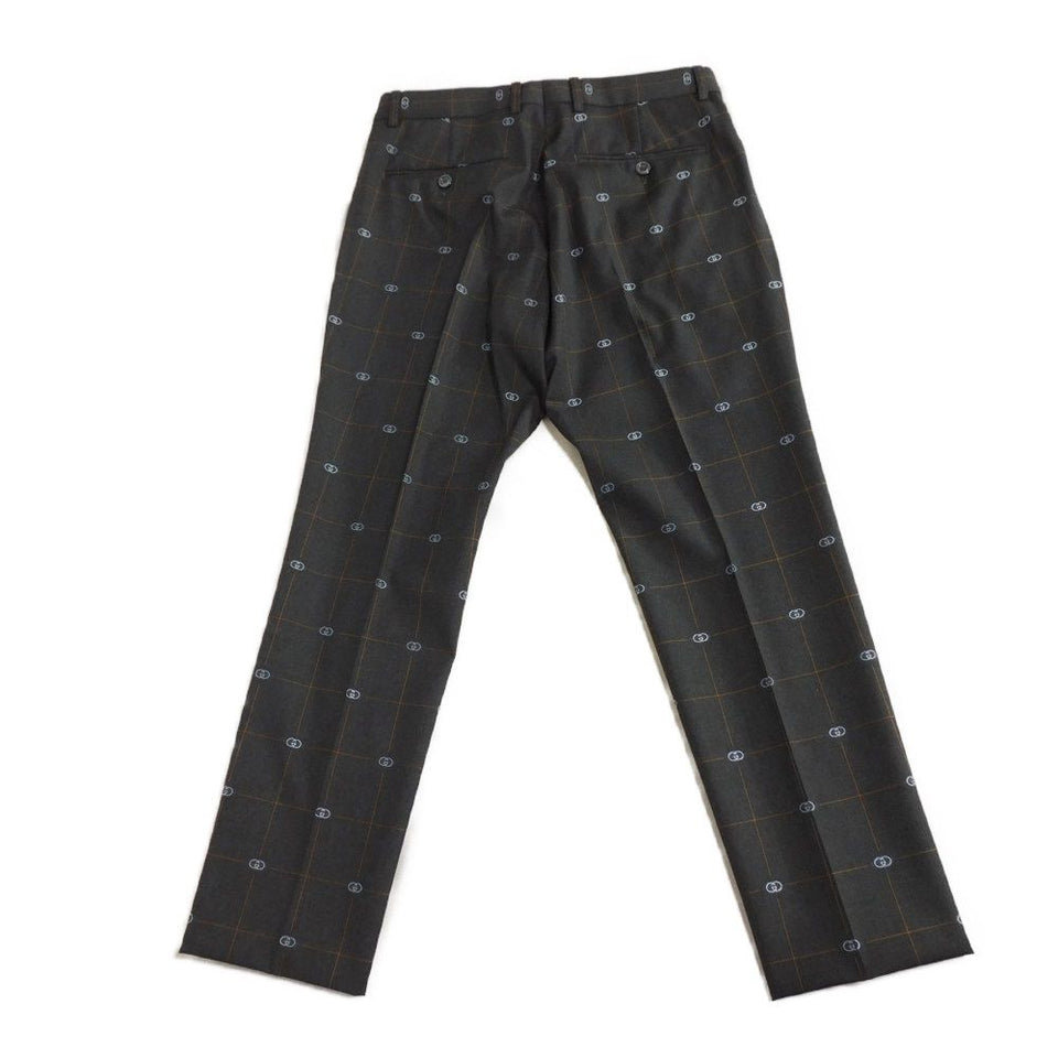 Gucci setup 612839 444307 wool gray DIY Interlocking G suit jacket and pants Upper 7-44C/Lower 7-42R