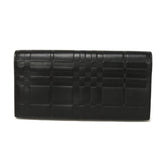 Burberry Long Wallet Purse 8054850 Smooth Calfskin Leather black Logo foil stamping Embossed Check Continental Wallet