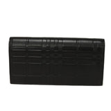 Burberry Long Wallet Purse 8054850 Smooth Calfskin Leather black Logo foil stamping Embossed Check Continental Wallet