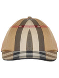 Luxury Burberry Detail Check Cotton Logo Ball Cap Beige