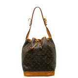 Louis Vuitton Monogram Noe Shoulder Bag Brown PVC Leather Lady Louis Vuitton