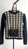 Christian Dior Black and White Houndstooth Knit Pullover - FR38 / 6