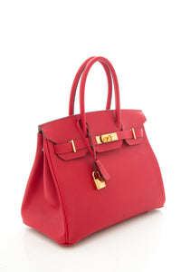 HermesRouge Casaque Epsom Leather Birkin 30 CM
