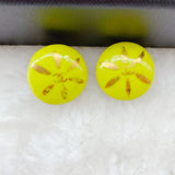 Chanel Green Snowflake Earring